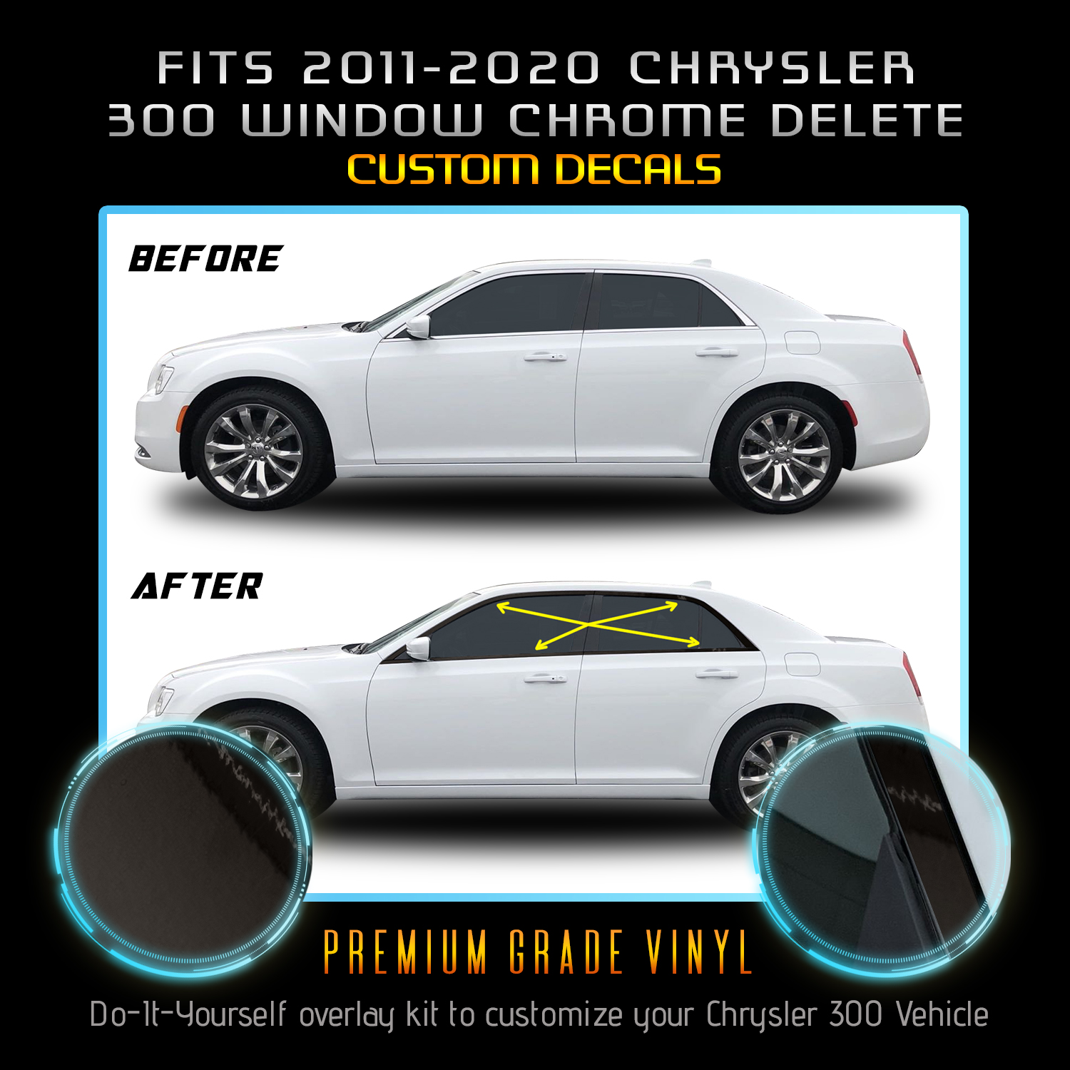 chrysler 300 chrome window trim