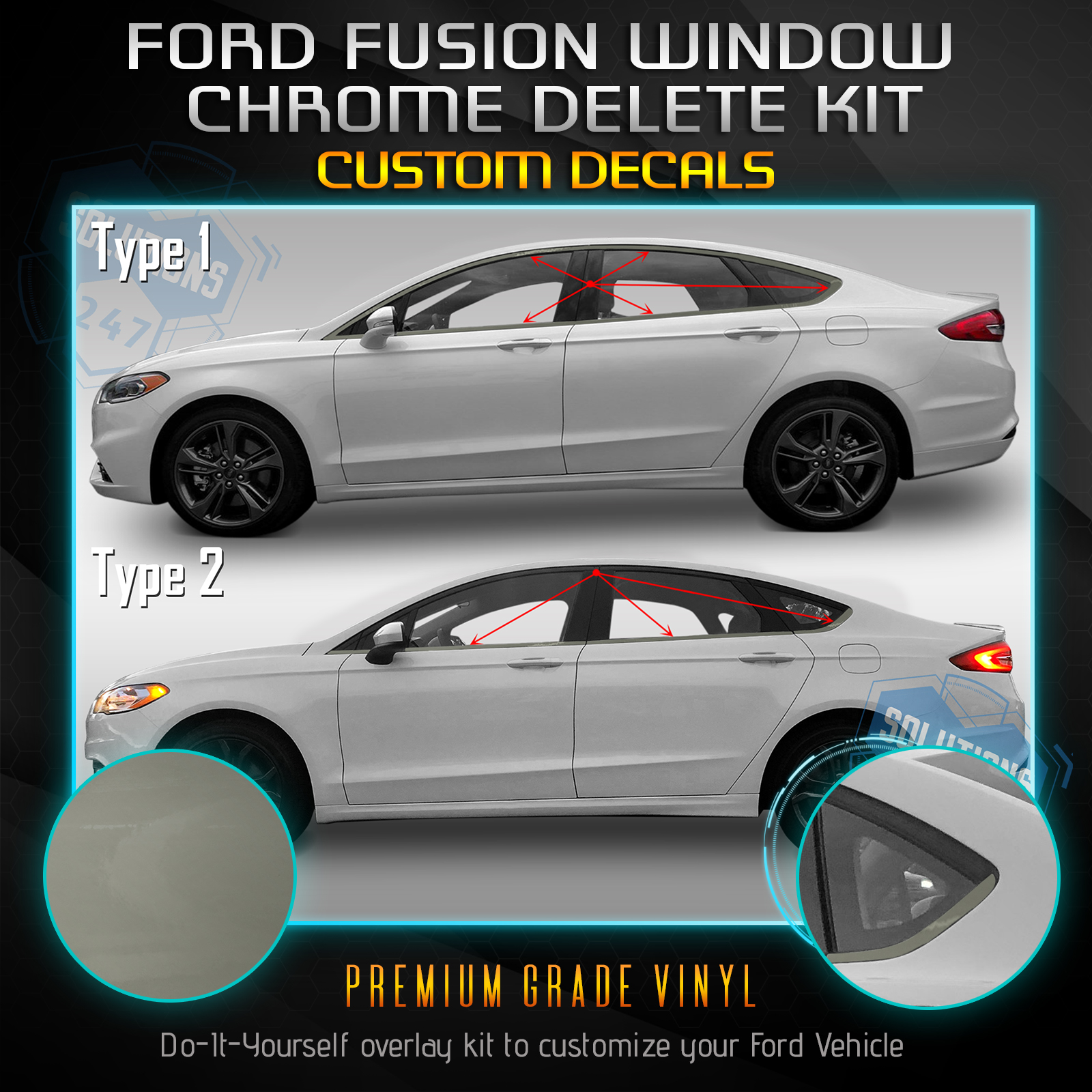 ford fusion window trim